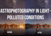 Astrophotography in light-polluted conditions